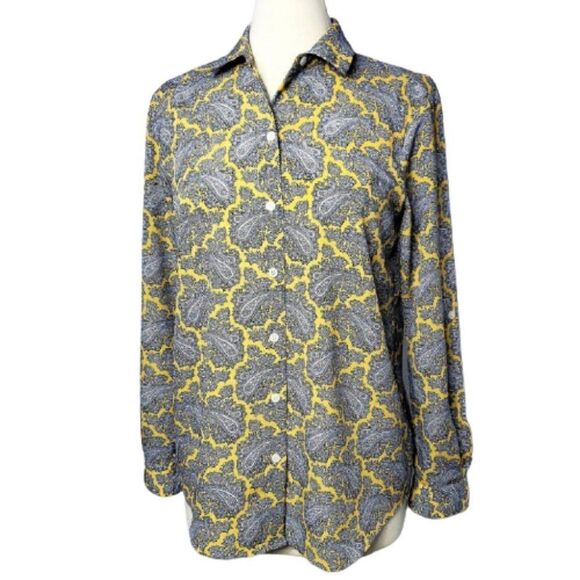 Michael Kors Women's Silk Point Collar Long Sleeve Button Down Blouse Small NWOT - Picture 1 of 8